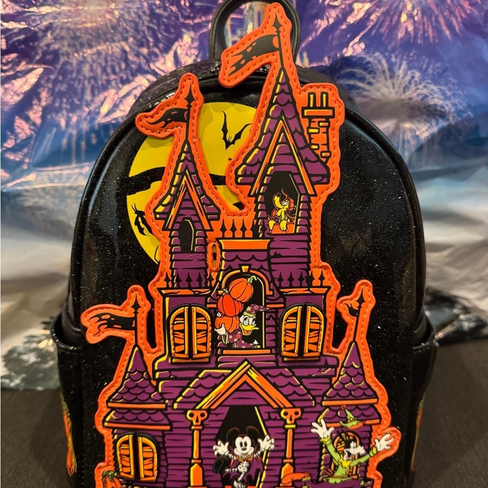 New with tags! Disney Parks Halloween Loungefly  Backpack Glows in the Dark